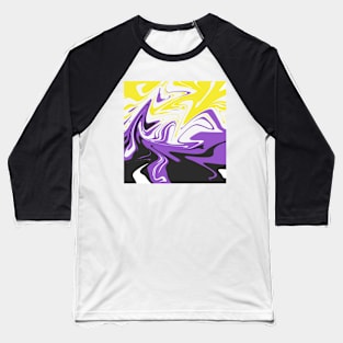 Nonbinary pride (marble vibes) Baseball T-Shirt